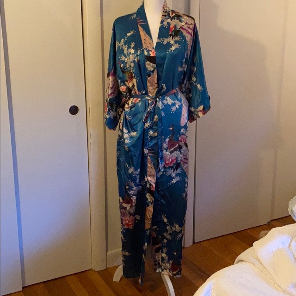 Silky floor length robe